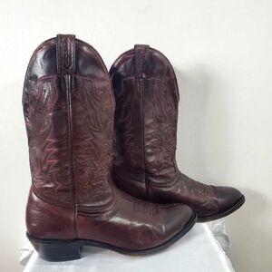 Boulet Western Cowboy Brown Boots Size 10.5US